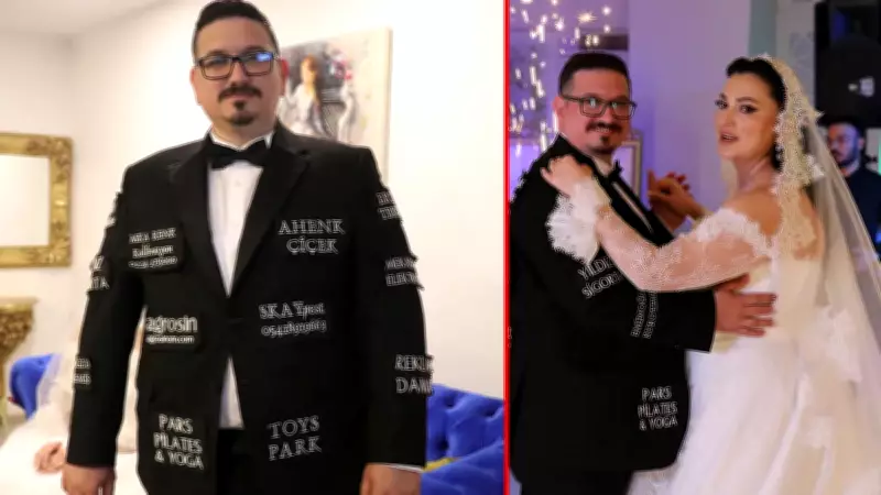 Denizli'de damatlık reklam panosu oldu: Düğün masrafının dörtte biri bedava
