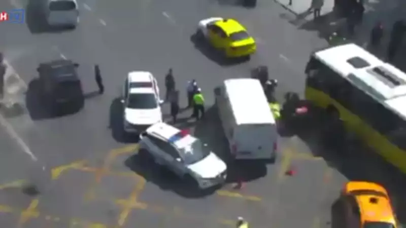 Dolmabahçe'de kadın polise otomobil çarptı: Ağır yaralandı