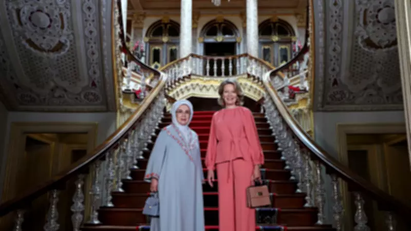 Emine Erdoğan, Belçika Kraliçesi Mathilde'yi Dolmabahçe'de Ağırladı