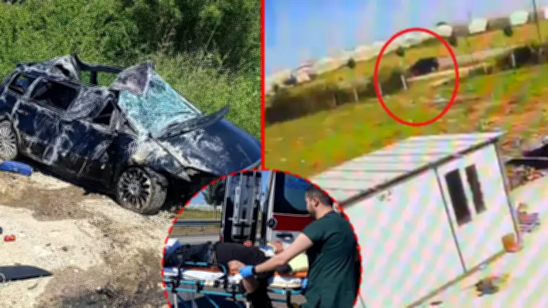 Futbolcu Furkan Perker ve ailesi kazadan sağ kurtuldu! O anlar kamerada