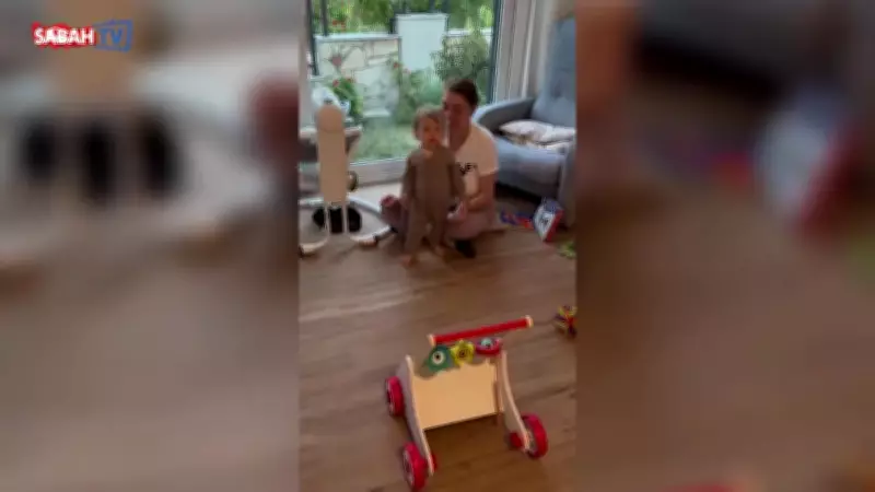Gizem Karaca ve İlker Aksum'un çocukları ilk adımlarını attı