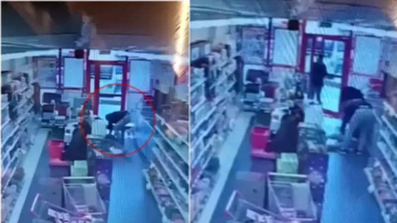 Gürsu'da markette fenalaşan müşteriye jandarma personelinden kalp masajı