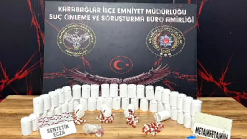 Karabağlar'da uyuşturucu operasyonu: 2 bin 620 hap ele geçirildi