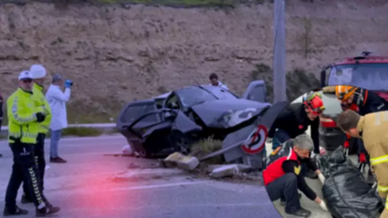 Karabük'te feci kaza: Otomobil refüje saplandı, 1 ölü 3 yaralı