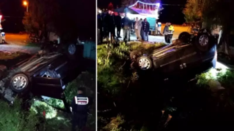 Kastamonu'da başıboş köpeğe çarpan otomobil kanala uçtu: 2 yaralı
