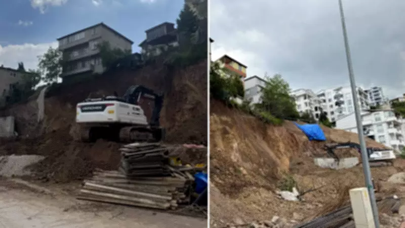 Kocaeli'de inşaat kazısında toprak kayması: 5 bina boşaltıldı