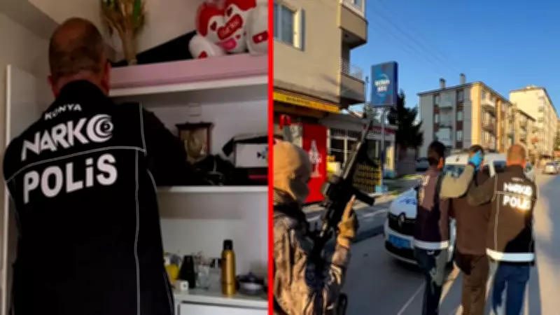 Konya'da zehir tacirlerine operasyon: 55 gözaltı, 32 tutuklama
