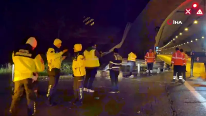 Kuzey Marmara'da otomobil tünel girişine saplandı: 1 ölü