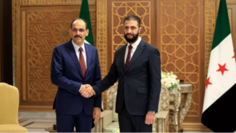 MİT Başkanı Kalın, Suriye Cumhurbaşkanı Şara ile Şam'da Görüştü
