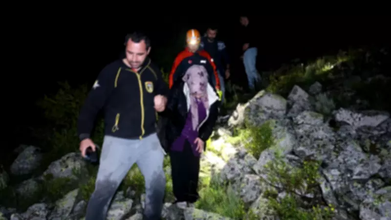 Nevşehir'de Top Tepe'de Mahsur Kalan Kadın 2 Saatte Kurtarıldı