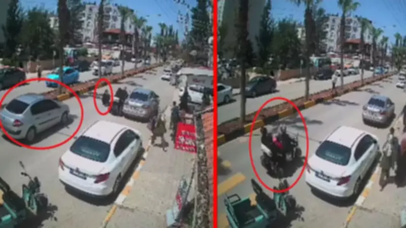 Reyhanlı'da elektrikli motosiklet kazası: Kadın ve çocuk yola savruldu