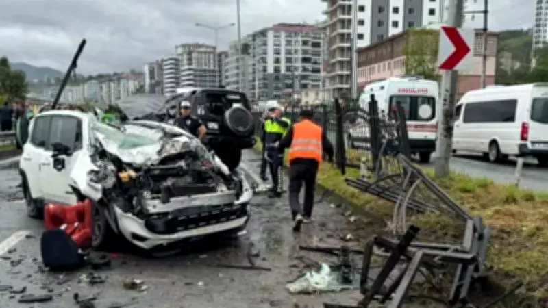 Rize Pazar'da feci kaza: 1 ölü, 7 yaralı
