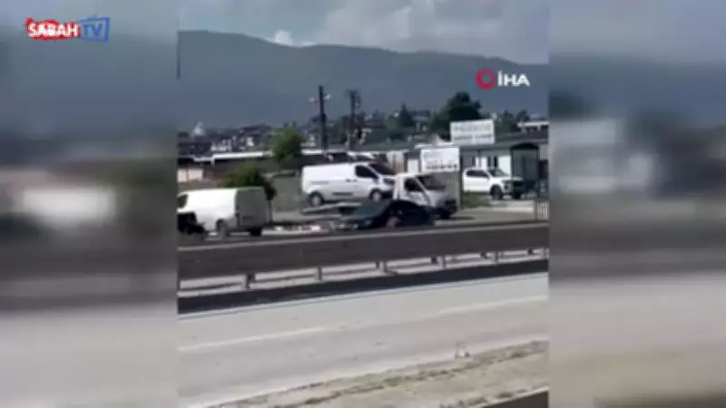 Sahibinden kaçan keçi orta refüjden atlayarak kaçtı