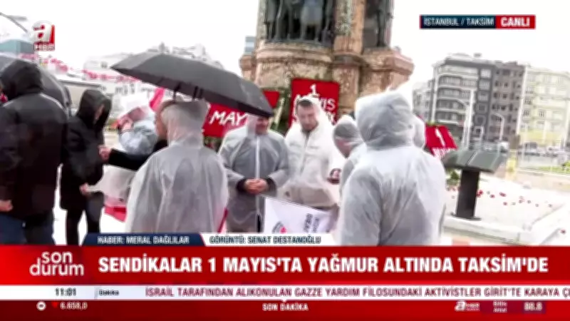 Sendikalar 1 Mayıs'ta Taksim'de: Anıta çelenk bırakıldı