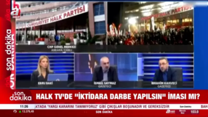 Son Dakika: Halk TV'de darbe çağrısı skandalı! İşte o anlar
