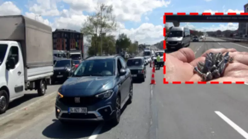 İstanbul'da vida kabusu! 4 kilometre yola saçıldı, trafik felç oldu