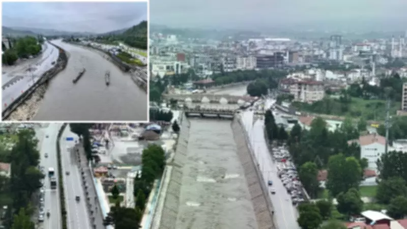 Tokat'ta taşkın riskine karşı ÇEDAŞ Köprüsü yıkılıyor, su tahliyesi sürüyor