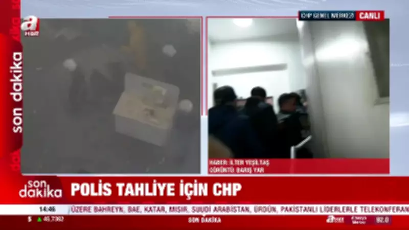 Özgür Özel destekçisi CHP'liler polise saldırdı: Çevik Kuvvet Genel Merkez'e girdi