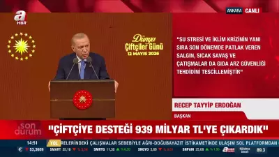 Başkan Erdoğan'dan çiftçilere yeni müjdeler: Gıda arz güvenliği sorunumuz yok
