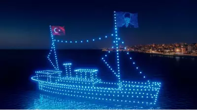 Bandırma Vapuru 500 Drone ile Gökyüzünde Canlandı