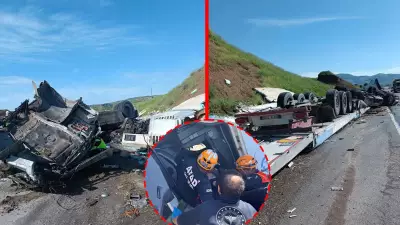 Batman'da TIR şarampole devrildi: Savaş alanına döndü