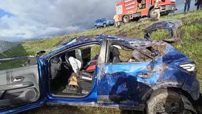 Kars'ta korkunç kaza: Otomobil şarampole devrildi, bir kişi hayatını kaybetti