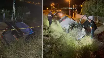 Kırıkkale'de hafif ticari araç şarampole devrildi: 1 ölü, 3 yaralı