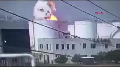 Mersin'de biyodizel tesisi patlaması: 1 işçi hayatını kaybetti, güvenlik kamerası görüntüleri ortaya çıktı