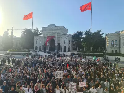 İstanbul'da 20 Üniversiteden Ortak Gazze Eylemi