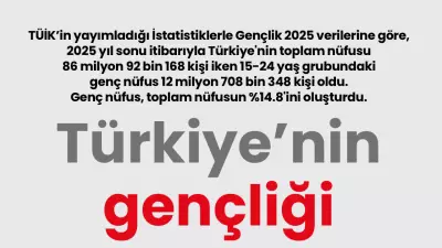 Türkiye'nin Genç Nüfusu 12,7 Milyon, Toplam Nüfusun %14,8'i