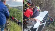 Çanakkale'de 50 metrelik uçuruma yuvarlanan otomobilin sürücüsü yaralandı