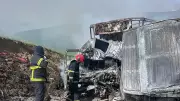 Bitlis'te feci kaza: 2 tır kafa kafaya çarpıştı, 1 ölü
