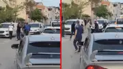 Bursa'da trafikte dehşet: Döner bıçağıyla saldırı kamerada