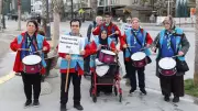 Büyükçekmece'de engelli izcilerden çevre kirliliğine trampetli protesto