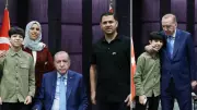 Cumhurbaşkanı Erdoğan, Gazzeli Ebu Cezer ve ailesini kabul etti