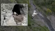 Gökyüzünde Süzülürken Drone ile Görüntüledi