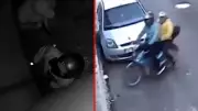 Hatay'da örümcek adam gibi duvarlara tırmanan hırsızlar kamerada