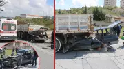 Kayseri'de feci kaza: Otomobil kamyonun altına girdi, anne can verdi