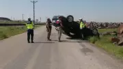 Kilis'te feci kaza: Takla atan otomobilde 5 yaralı