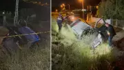 Kırıkkale'de hafif ticari araç şarampole devrildi: 1 ölü, 3 yaralı