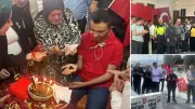 Çorum'da engelli bireylere temsili asker kınası yakıldı