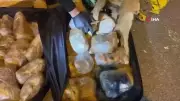 Osmaniye'de minibüs bagajındaki bavuldan 12 kg skunk çıktı