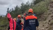 Samandağ'da kekik toplarken yüksekten düşen kadın yaralı kurtarıldı