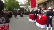 Tekirdağ Çorlu'da şehit polisler için duygusal veda töreni düzenlendi