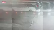 Tekirdağ'daki feci otobüs kazasında 3 ölü, 26 yaralı; otobüsün çıkış anı kamerada