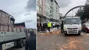 Terme'de hafif ticari araç kadına çarptı, kocası da tuğla altında kaldı