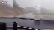 Tunceli'de dolu yağışı sürücülere zor anlar yaşattı