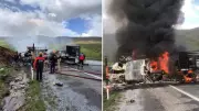 Van'da iki tır kafa kafaya çarpıştı: 2 ölü