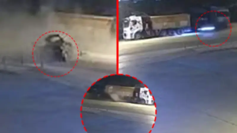 Ankara Polatlı'da feci kaza: Otomobil kamyona saplandı, 3 ölü 1 yaralı