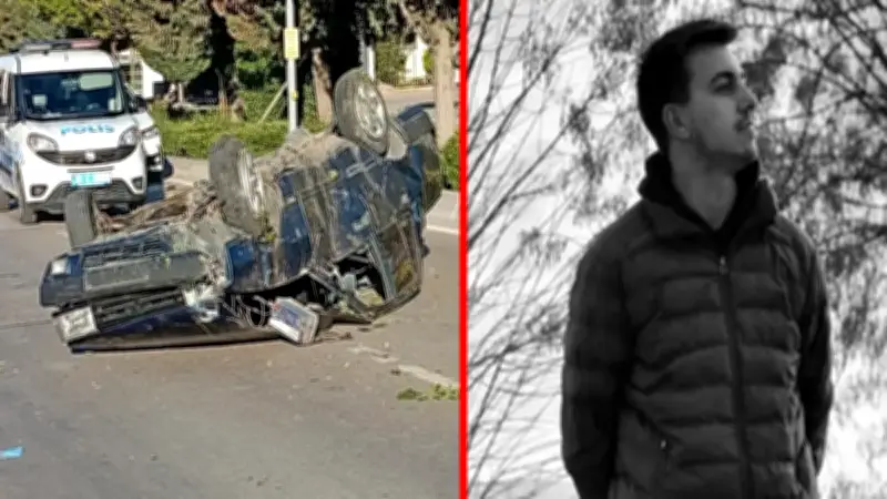 Ankara'da otomobil refüje çarpıp takla attı: Sürücü Hilmi Yılmaz hayatını kaybetti